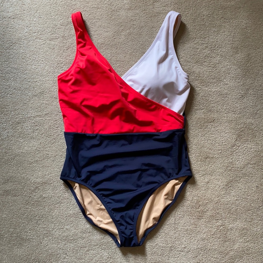J.Crew colorblock one-piece